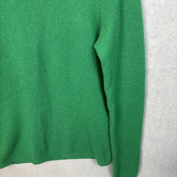Charter Club Luxury 100% Cashmere Sweater Woman Small Pullover Crew Neck Green - Picture 4 of 9